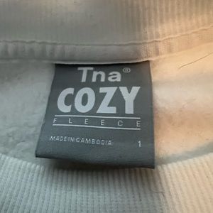 aritzia tna cozy fleece white